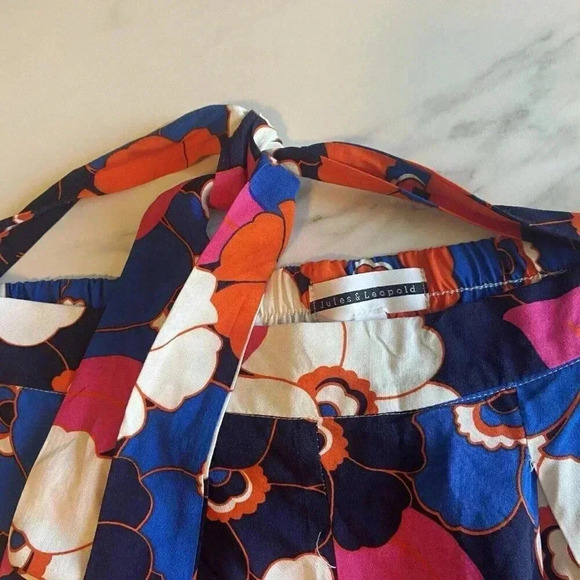 Jules & Leopold Floral Pull On Wide Leg Pants Boho Hippie 70s Size Medium New - Picture 8 of 13